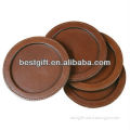 Excellent Promotional Brown Leather Coasters